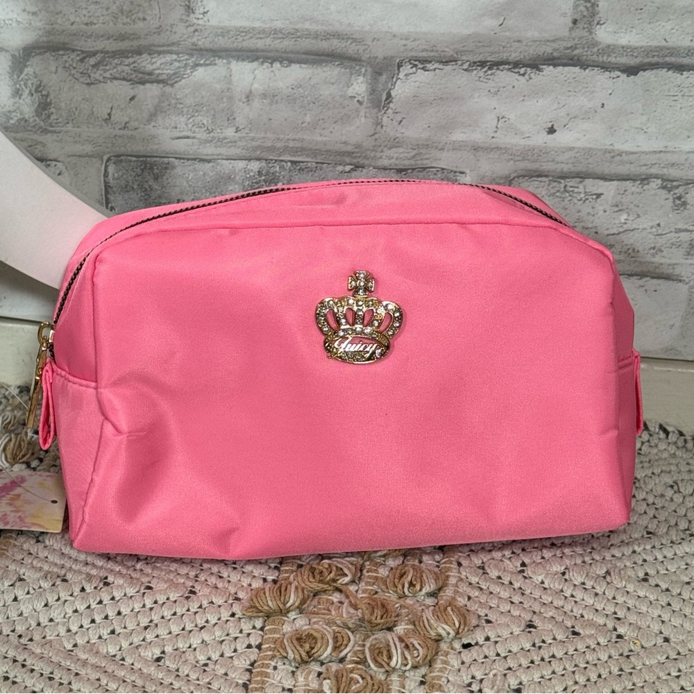 Juicy Couture Forever 21 Collab Pink Crown Bling Makeup bag